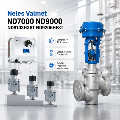 Valmet Me Tso OEM ND7000 ND9000 ND9103HX8T ND9206HE8T Pnömatik Akıllı Dijital Valf Yöneticisi HART 4-20mA Endüstriyel Otomasyon