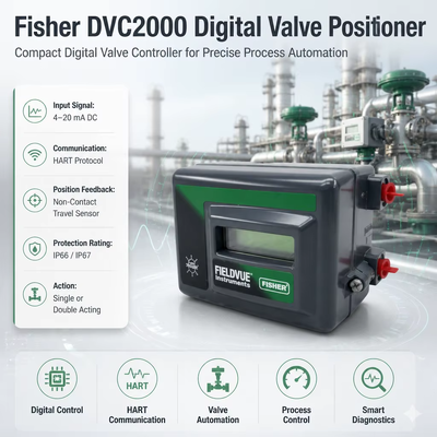 Fieldvue HC DVC2000 Tek Eylemli Düşük Basınçlı Dijital Valf Yerleştiricisi