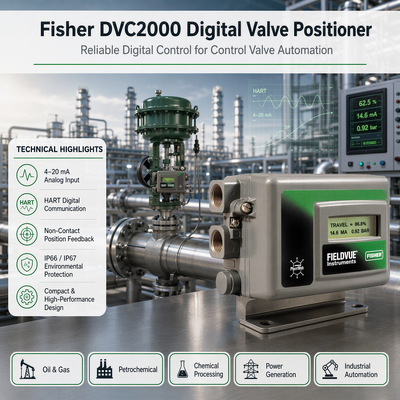 Yepyeni Fisher Fieldvue DVC2000 Akıllı Valf Yerleştiricisi Fisher 846 Elektropneumatik Değiştiriciler