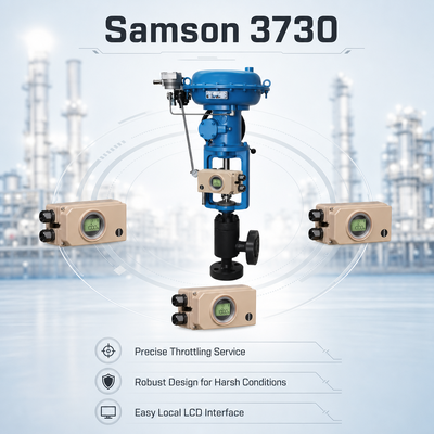 Samson 3730 Akıllı Valf Yerleştiricisi HART Dijital Pnömatik Etkinleyici Denetleyicisi Çelik Top/Globe Petrol Gaz Su Arıtma Sistemi