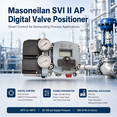 Otomatik Ayarlı Dijital Valf Konumlandırıcı Masoneilan SVI2 AP Tanıları 4-20mA Temassız Konum Algılama Valf Konumlandırıcı