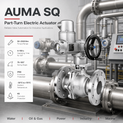 AUMA SQ Elektrik Valf Aktifleştiricisi Parça Dönüş Elektrik Aktifleştiricisi Elektrik Kelebek Valf Aktifleştiricisi Endüstriyel Valf Aktifleştiricisi