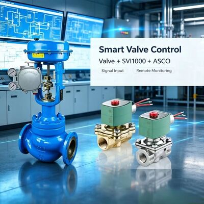 Masoneilan SVi1000 Dijital Valf Konumlandırıcı 4-20mA ASCO Solenoid Valfi ile HART Pnömatik Kontrol