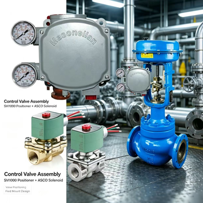 Masoneilan SVi1000 Dijital Valf Konumlandırıcı 4-20mA ASCO Solenoid Valfi ile HART Pnömatik Kontrol