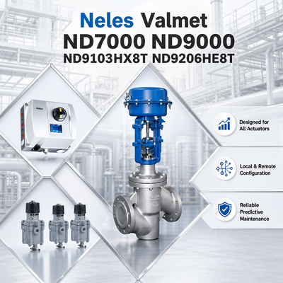 Petrokimya Petrol Gaz Endüstrisi için Orijinal Neles Valmet ND7000 ND9000 ND9103HX8T ND9206HE8T Akıllı Pnömatik Dijital Valf Konumlandırıcı Kontrol Cihazı