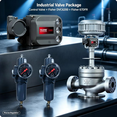 Fisher DVC6200 Dijital Valf Kontrol Cihazı, Hassas Pnömatik Kontrol için 67DFR Filtre Regülatörü ile