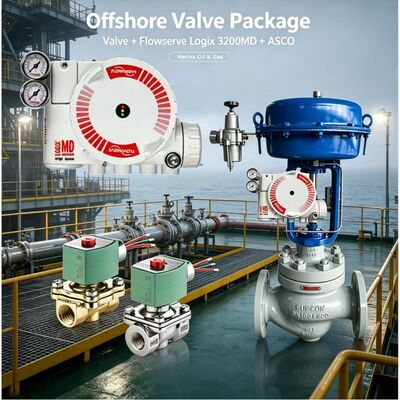 Hassas Endüstriyel Vana Kontrolü için ASCO Solenoid Valfli Flowserve Logix 3200MD Dijital Pozisyoner