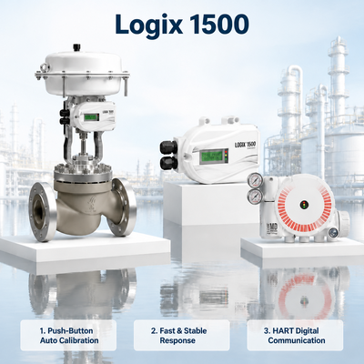 Logix 1500 Akıllı Dijital Valf Konumlandırıcı HART Protokolü 4 20mA Pnömatik Kontrol Valfi Aksesuarı Petrol Gaz Endüstrisi