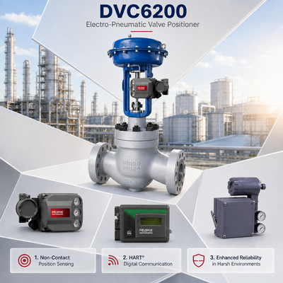 DVC6200 Pnömatik Valf Konumlandırıcı ATEX IECEx Sertifikalı -40 85°C Akış Kontrolü Basınç Regülasyonu