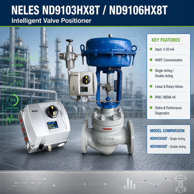 Neles ND9103HX8T ND9106HX8T Dijital HART Pnömatik Valf Denetleyicisi Akıllı Kontrol Valf Yerleştiricisi