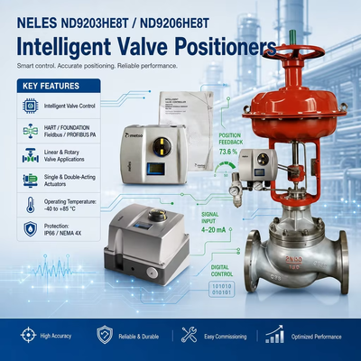 Valmet Neles ND9203HE8T ND9206HE8T HART 4-20mA HART Akıllı Dijital Valf Denetleyicisi Döner Doğrusal Valf Konumlandırıcısı