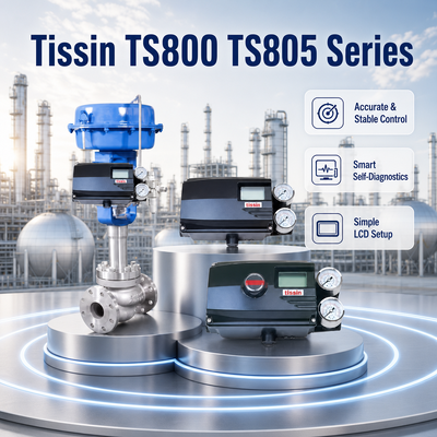 Tissin TS800 TS805 Akıllı Valf Pozisyonlayıcı HART 4 20mA Elektro Pnömatik IP66 Patlamaya Dayanıklı