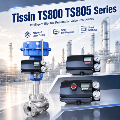Tissin TS800 TS805 Serisi Akıllı Valf Konumlandırıcı OEM Endüstriyel Otomasyon HART Kontrolü
