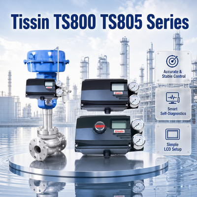 Tissin TS800 TS805 HART Dijital Valf Konumlandırıcı 4 20mA Pnömatik Akış Düzenleyici