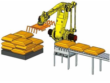 4 Eksen Taşıma Fanuc Robot Kol 3.1m M410 IC 500 Paletleştirici Robot Ulaşmak