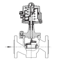DIN Akış Pnömatik Küresel Vana Alaşım / Çelik Malzeme DN 15 - DN 80 Vana Boyutu