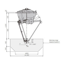 Kawasaki Robot İçin Paralel Bağlantı Tipi Çin Robot Kol Tavan Montajı