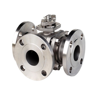 Flanşlı Uç SS316 V Port Akışkanları Asme Kontrol Küresel Vanaları