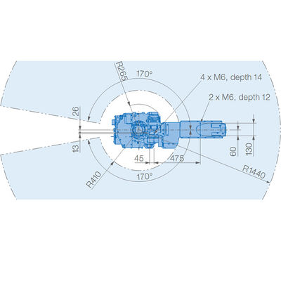 1440mm 12kg Yük Ark Kaynakçıları AR1440 Yaskawa Robot Kolu