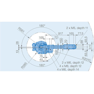 2.0KVA Kol Kaynağı 2010mm 6 Eksenli Yaskawa Robot Kolu