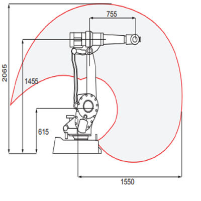 ABB IRB2400 endüstriyel robot, robotik 6 eksen kolu ve maksimum taşıma kapasitesi 12 kg mig kaynak robotu olarak kaynak için