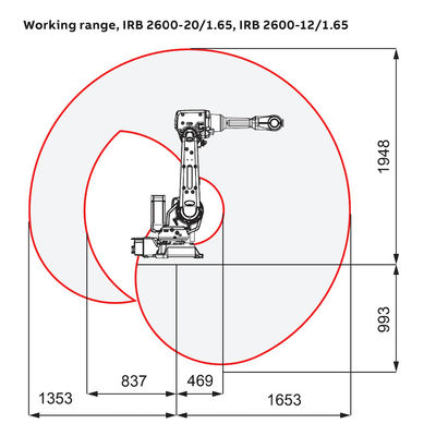 ABB IRB2600 6 Eksenli Endüstriyel Robot Kol Otomatik Kaynak Robotu
