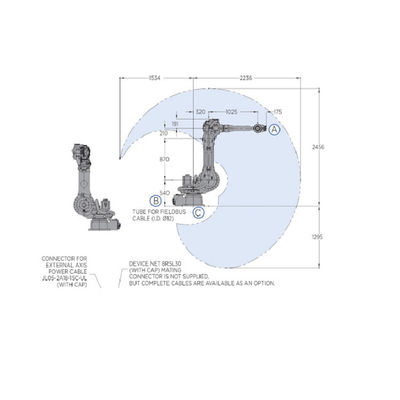 GP88 88KG Yük Taşıma Endüstriyel Robotlu Robot Kol 6 Eksenli Alma ve Yerleştirme Makinesi için