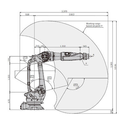 BX300L Payload 300kg Reach 2812mm Kompakt Tasarım Yüksek Hızlı Nokta Kaynak Robotu