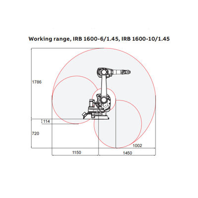 6 eksenli Endüstriyel Robot Manipülatör Olarak Kullanılan ARC Kaynakçıları ile CNC Makinesi IRB1600-10 / 1.45 Standart