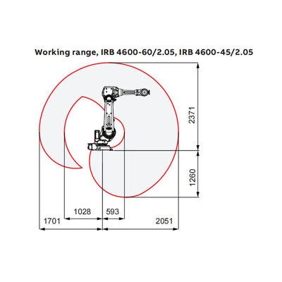 Lazer Kaynak Makinesi ve ARC Kaynak Makinesi Olarak 6 Eksenli Endüstriyel Robot Kolu IRB 4600-60 / 2.05