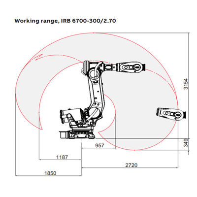 IRB6700-300 / 2.7 Nokta Kaynak İçin Kaynak Makinesi Olarak Robot Kollu Endüstriyel Robot