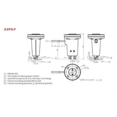 Gripper Hitbot Z-EFG-F 6 Axis Endüstriyel Robotik Kol Otomatik Kahve Makinaları