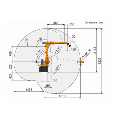 Endüstriyel Robotların Kullanımı İçin 6 Eksenli Robotik Kol KR 20 R1810 KR C4 Denetleyici