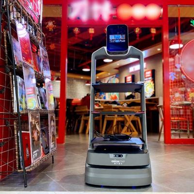 AI Yapay Zeka Servis Robotlu Yemek Teslim Robotu Garson