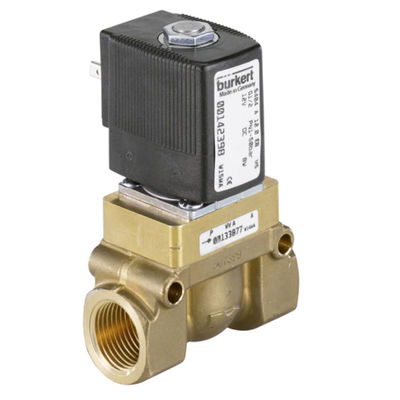 Yüksek basınç dayanıklı 3/2 Çalışan Burkert Bakır Solenoid Valf 6524 Basınç düşürücü top valfleri için