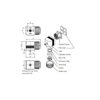 Tip 6221 Piston Valf 2/2 Yollu Servo Destekli Yüksek Darbeli ve Basınçlı Hava İçin Solenoid Valf Olarak
