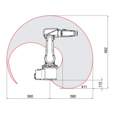 ABB IRB 120 Esnek ve Kompakt Üretim İçin 6 Eksen Endüstriyel Robotik Kol Endüstriyel Robot Kol Yükü 3 Kg