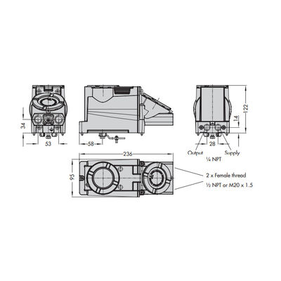 Valf Konumlandırıcı Valflerle Çalışırken Elektropnömatik Konumlandırıcı Geri Bildirimli Samson Konumlandırıcı 3731-3