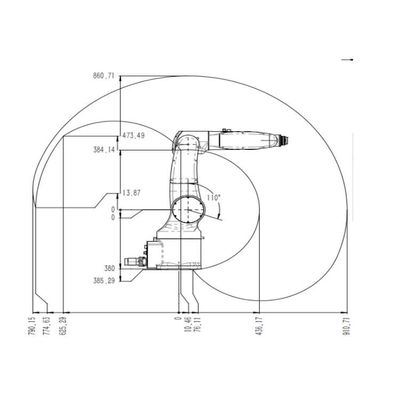 Eğitim Robotu Çin TKB070-7KG-910mm Robotik Kol 6 Eksen Endüstriyel Robot Olarak