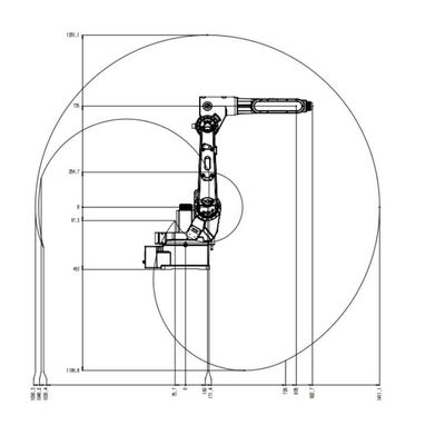 Robotik Kol 6 Eksen Çin TKB1600-12KG-1410mm'yi Evrensel Robotlar Olarak Kullanma
