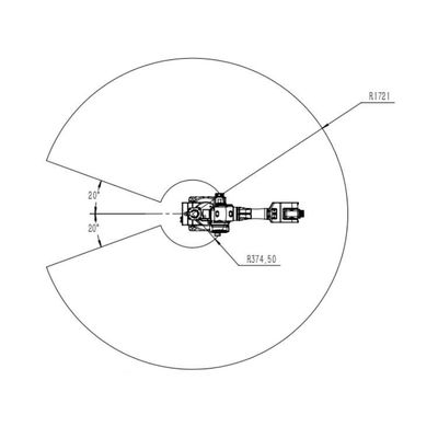 6 Eksenli Endüstriyel Robotik Kol Çin Endüstriyel Robot Olarak TKB2670-20KG-1721mm