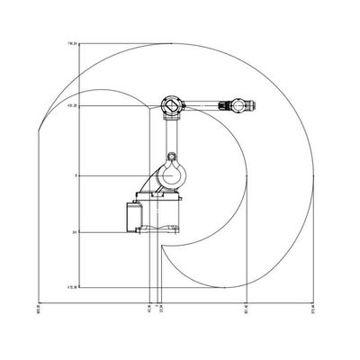 Universal Robot Yüklemek İçin Endüstriyel Robot 6 Eksenli Çin TKB800-6kg-876mm