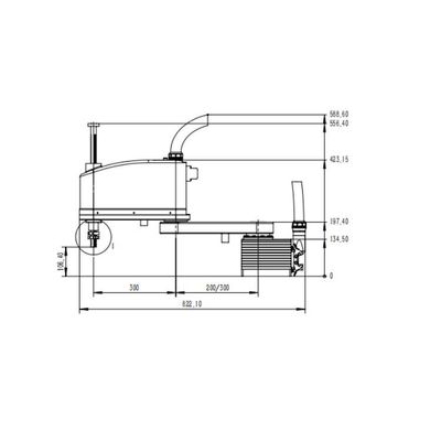 Endüstriyel Robot Kolu 6 Eksenli STW030-3KG-500/600mm Klavye Montajlı Scara Robot