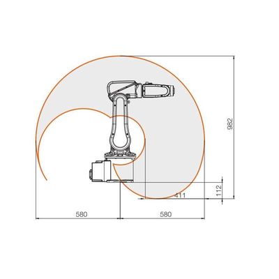 Küçük Endüstriyel Robotu IRB 120 6 Eksenli Endüstriyel Robotlar Kolu Cnc Montaj Robotu