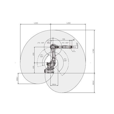 Kawasaki RS010N 6 Eksenli Robotik Kol CNGBS kaynak Robotu için kaynak pozisyoner ile