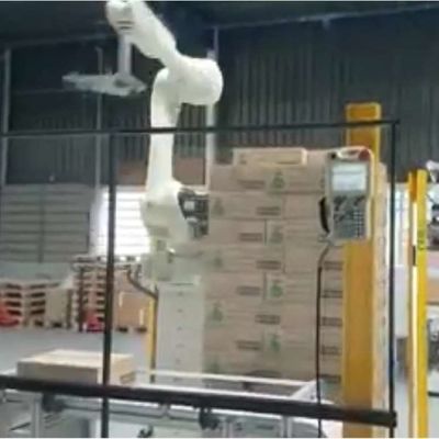 Endüstriyel Robotik Kol 6 Eksen Kawasaki RS050N Palet İşleme Robotu için CNGBS Rehber Demiryolu ile