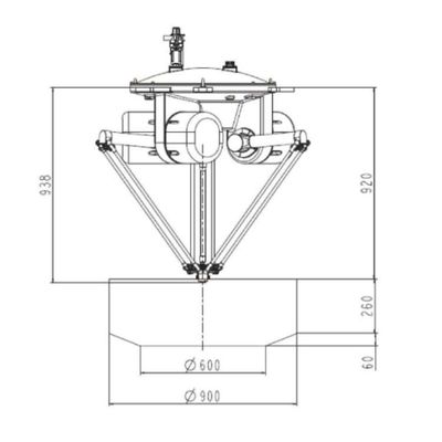 Sıralama Robotu Çin QJRB3-1A Sıralama Robotu Kol 4 Eksenli Cnc İşlemcilik için Delta Robotu Olarak