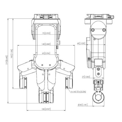 Endüstriyel Robot Otomasyonu için İşbirliği Robotu Kollu Akıllı Robot Yakalayıcı RG2-FT