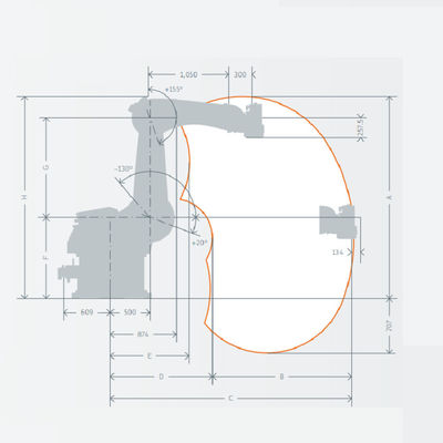 Kuka KR 470 PA Robot Paletleme Robot Kolu 6 Eksen Yüklü 470kg Paletleme Robot Kolu