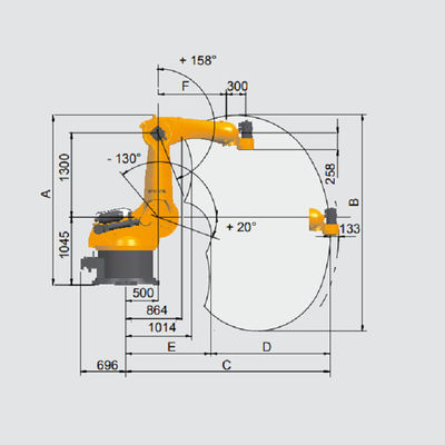 Kuka KR 470 PA Robot Paletleme Robot Kolu 6 Eksen Yüklü 470kg Paletleme Robot Kolu